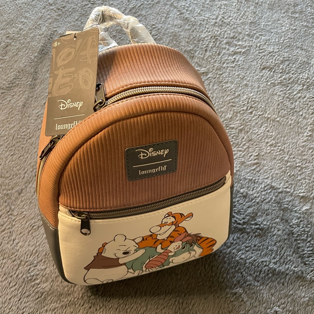 NWT Disney x Loungefly Winnie the Pooh Group hug mini backpack